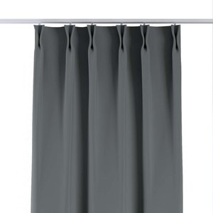 Vorhang mit flämischen 2-er Falten, dunkelgrau, 70x280cm, Blackout 300 cm (269-07)