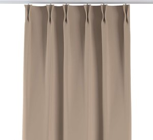 Vorhang mit flämischen 2-er Falten, beige, 70x280cm, Blackout (verdunkelnd) (269-00)
