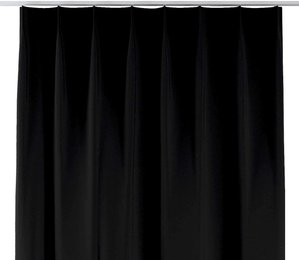 Vorhang mit flämischen 1-er Falten, schwarz, 90 x 280, Blackout (verdunkelnd) (269-99)