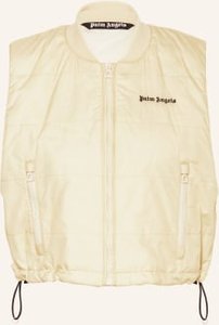 Palm Angels Cropped-Steppweste weiss