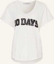 10days T-Shirt Mit Pailletten weiss