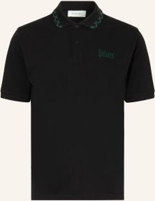 Palmes Piqué-Poloshirt Spencer schwarz