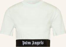 Palm Angels Cropped-Shirt weiss