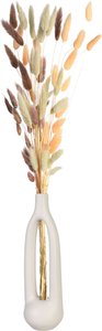 Deko-Set Vase mit Samtgrasbündel
