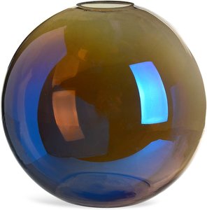 Kugelvase aus Glas, irisierend, D:20cm x H:19cm, bunt