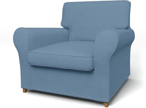 IKEA - Bezug für Sessel Ängby (Standard Modell), Vintage Blue, Leinen - Bemz