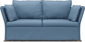 IKEA - 2er-Sofa Backsälen, Vintage Blue, Leinen - Bemz