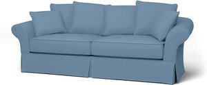 IKEA - Bezug für 3er-Sofa Backamo, Vintage Blue, Leinen - Bemz