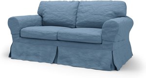 IKEA - Bezug für 2er-Sofa Ektorp, Vintage Blue, Leinen - Bemz
