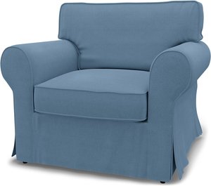 IKEA - Bezug für Sessel Ektorp, Vintage Blue, Leinen - Bemz