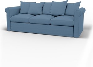 IKEA - Bezug für 3er-Sofa Grönlid, Vintage Blue, Leinen - Bemz