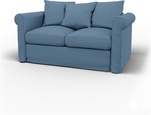 IKEA - Bezug für 2er-Sofa Grönlid, Vintage Blue, Leinen - Bemz