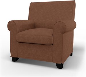 IKEA - Bezug für Sessel Grönlid, Vintage Rose, Samt - Bemz