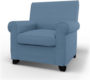 IKEA - Bezug für Sessel Grönlid, Vintage Blue, Leinen - Bemz