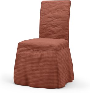 IKEA - Bezug für Stuhl Henriksdal Lang mit Rüschen (Standard Modell), Retro Pink, Cord - Bemz