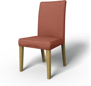 IKEA - Bezug für Stuhl Henriksdal mit Kadern/Paspeln (Standard Modell), Retro Pink, Cord - Bemz