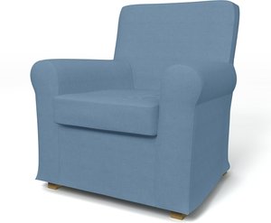 IKEA - Bezug für Sessel Jennylund, Vintage Blue, Leinen - Bemz