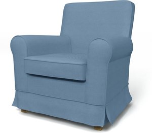 IKEA - Bezug für Sessel Jennylund, Vintage Blue, Leinen - Bemz
