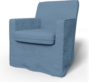 IKEA - Bezug für Sessel Karlstad (kleineres Modell), Vintage Blue, Leinen - Bemz