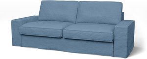 IKEA - Bezug für 3er-Sofa Kivik, Vintage Blue, Leinen - Bemz