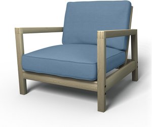 IKEA - Bezug für Sessel Lillberg, Vintage Blue, Leinen - Bemz