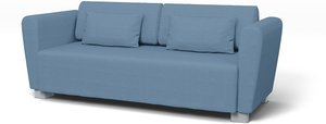IKEA - Bezug für 2er-Sofa Mysinge, Vintage Blue, Leinen - Bemz