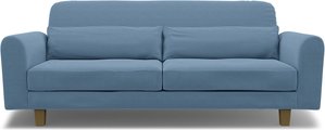 IKEA - Bezug für 3er-Sofa Nikkala, Vintage Blue, Leinen - Bemz