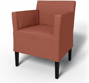 IKEA - Bezug für Stuhl Nils mit Armlehnen, Retro Pink, Cord - Bemz