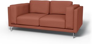 IKEA - Bezug für 2er-Sofa Nockeby, Retro Pink, Cord - Bemz