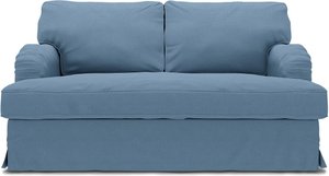 IKEA - Bezug für 2er-Sofa Stocksund, Vintage Blue, Leinen - Bemz