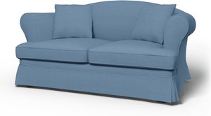 IKEA - Bezug für 2er-Sofa Sundborn, Vintage Blue, Leinen - Bemz