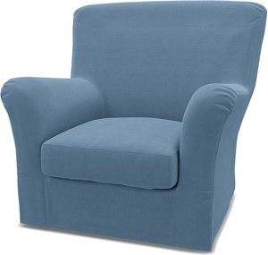 IKEA - Bezug für Sessel Tomelilla, hohe Rückenlehne (kleineres Modell), Vintage Blue, Leinen - Bemz