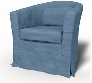 IKEA - Bezug für Sessel Tullsta, Vintage Blue, Leinen - Bemz