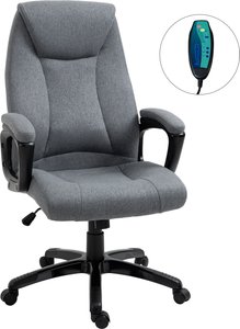 Vinsetto Bürostuhl Gamingstuhl Chefsessel höhenverstellbar mit Massagefunktion ergonomisch Grau