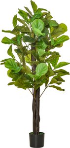 HOMCOM Zimmerpflanze  Kunstpflanzen künstliche Pflanzen Kunstpflanze Büropflanze Kunstbaum 155 cm
