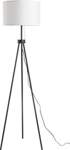 HOMCOM Stehlampe Stehleuchte Standleuchte E27, Stahl+Polyester, 37x37x152cm (Schwarz+Weiß)
