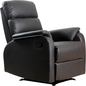 HOMCOM Relaxsessel Fernsehsessel Couch-Sessel Liegesessel Winkelschreibtisch mit CPU-Ständer verstellbar ergonomisch Kunstleder Braun 75x 92x99cm