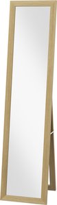 HOMCOM Standspiegel  Ganzkörperspiegel mit Ständer, freistehender Wandspiegel, Ankleidespiegel, Garderobenspiegel, Alu, Eiche, 37x157 cm  Aosom.de