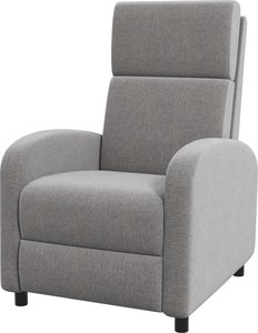 HOMCOM Relaxsessel Fernsehsessel mit Liegefunktion gepolstert TV-Sessel Liegesessel mit Leinenoptik, Fußstütze, bis 120 kg Belastbar, für Wohnzimmer, Grau