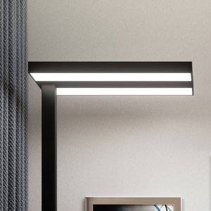 Arcchio LED-Stehlampe Logan Basic, schwarz, 6000 lm, dimmbar
