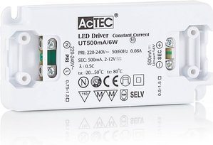 AcTEC Slim LED-Treiber CC 500mA, 6W