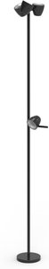 LED-Stehlampe Trio vierflammig, Leselicht, schwarz