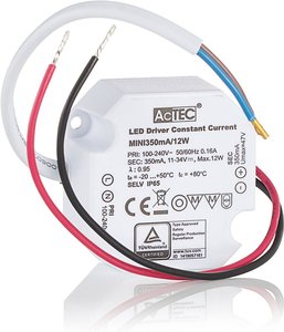 AcTEC Mini LED-Treiber CC 350mA, 12W, IP65