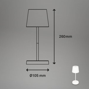 LED-Tischleuchte Piha mit Akku, weiß