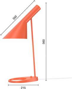 Louis Poulsen AJ Mini Designer-Tischleuchte orange