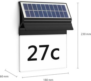 Philips LED-Solar-Hausnummern-Wandleuchte Enkara