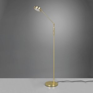 LED-Stehlampe Franklin, Sensordimmer, messing matt