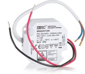 AcTEC Mini LED-Treiber CV 24V, 12W, IP65