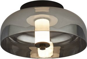 LED-Deckenleuchte Frisbee mit Glasschirm