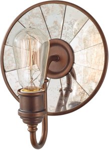 Wandlampe Urban Renewal mit Spiegelglas in Bronze
